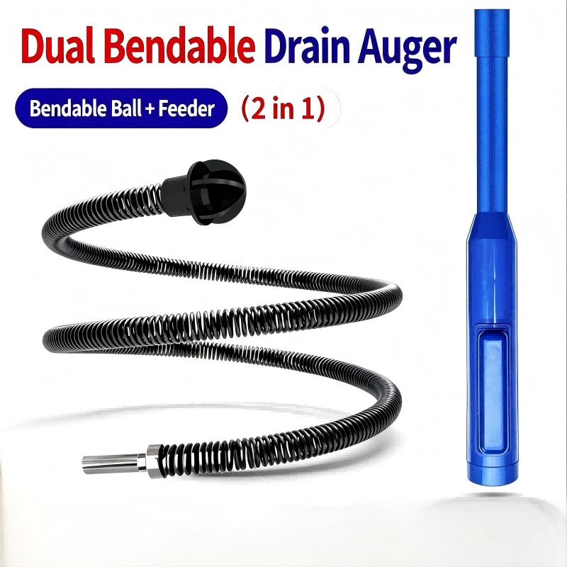 Pipe Bending Spring - Dual-Drive Drain Cleaning Tool Set -