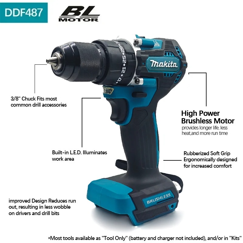 2026 Makita DDF487 18V Brushle - огляд і ціна Makita Drill Ddf484