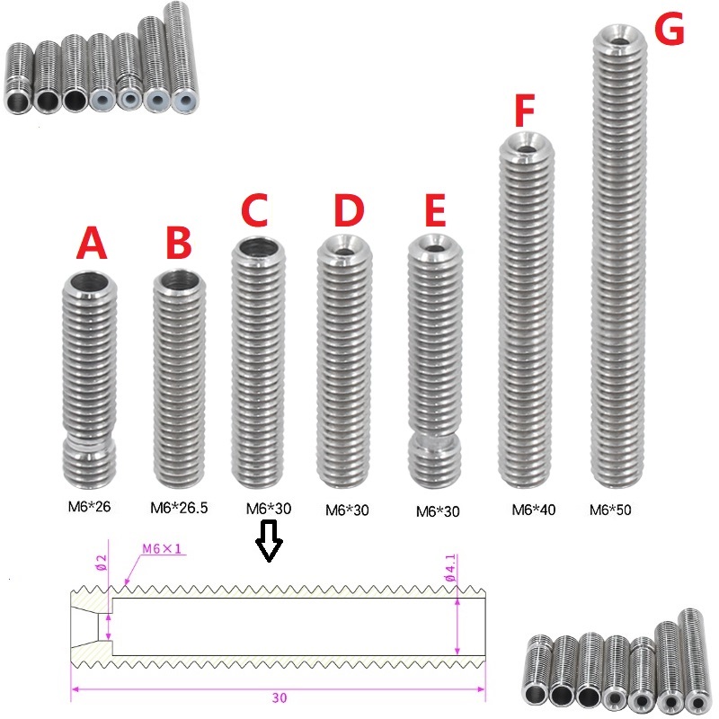 RAMPS 20PCS MK8 Throat M6 Thre - огляд і ціна Ptfe Tape Thread