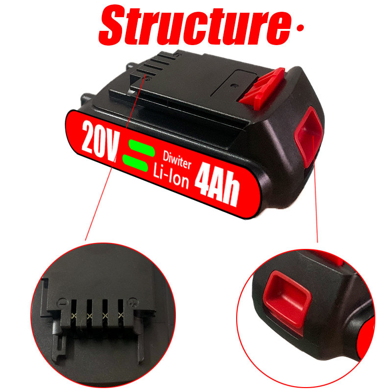 18V 4000mAh For Black & Decker - огляд і ціна Black+Decker Tool 20V Max